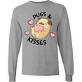 thumbnail image 3 of Inktastic Valentines Day Pugs & Kisses with Hearts Long Sleeve T-Shirt, 3 of 5