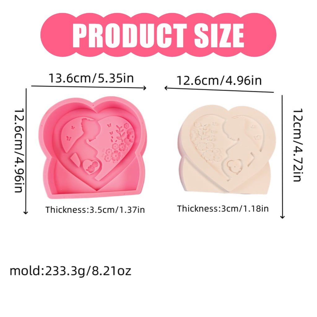 Geemin Mother's Day Candle Mould Silicone Molds Plasters Molds Mother's Pregnancy Molds