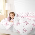 thumbnail image 3 of Erosebridal Kids Kawaii Bowknot Full Size Comforter Sets 3 Pieces,Girls Teens Cute Stars Print Bedding Sets,Pink Reversible,Luxury Bedroom Decor, 3 of 6