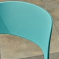 Tatiana Outdoor Plastic Chairs, Set of 2, Teal