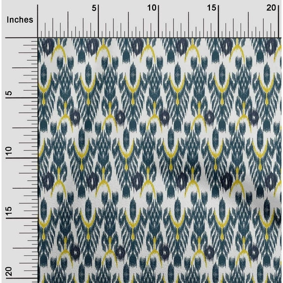 oneOone Silk Tabby Fabric Tree Style Ikat Print Fabric By The Yard 42 Inch Wide