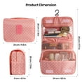 thumbnail image 5 of InnOrca Portable Travel Toiletry Bag Home Cosmetic Organizer Makeup Bag, Pink & Polka Dots, 5 of 6