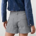 thumbnail image 6 of Women's 5-Inch Inseam Elastic Waist Linen Blend Summer Shorts, 6 of 6