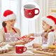 thumbnail image 5 of Merry Christmas Coffee Mug Ceramic Xmas Mug Santa Claus with Gift Bag Pattern Drinking Cup for Milk Water Tea Chocolate Holiday Table Decor Red, 5 of 5