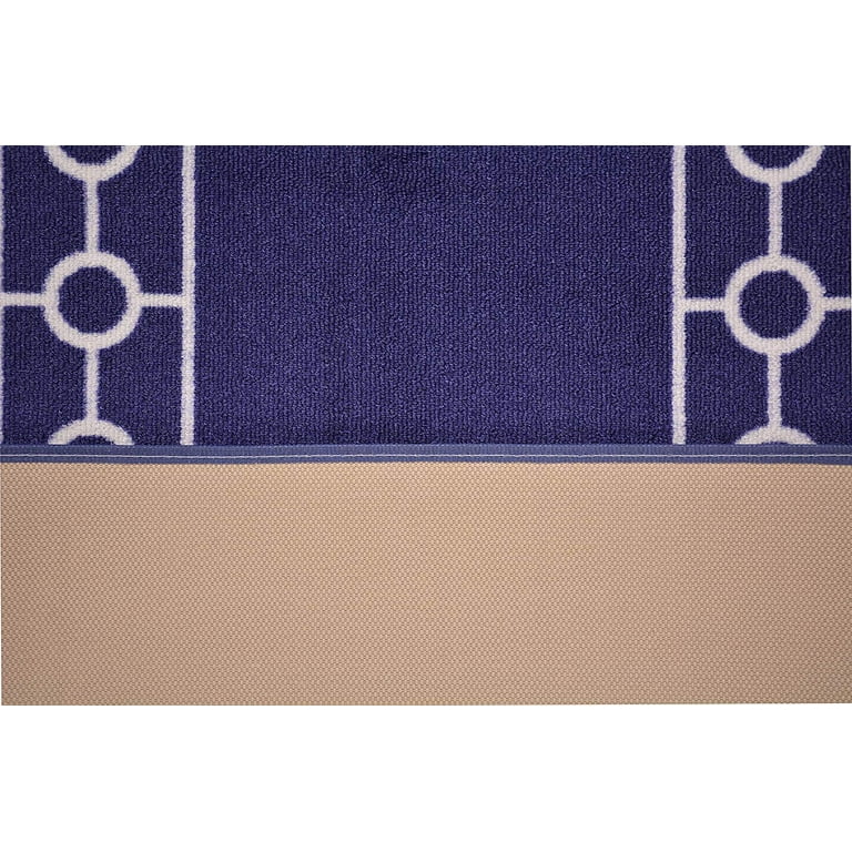 Chain Border Design Cut to Size Gray Color 36 Width x Your Choice Length Custom Size Slip Resistant Stair Runner Rug