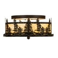 thumbnail image 7 of Meyda Tiffany 233881 Tall Pines 2 Light 16" Wide Semi-Flush Drum Ceiling Fixture - Bronze, 7 of 7
