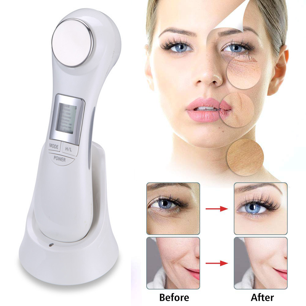 in1 Multifunctional Facial Massager High Frequency Skin Tightening  Colorful LED Light Therapy Skin Toning Machine for Face Lift Wrinkle  Remover Anti-aging