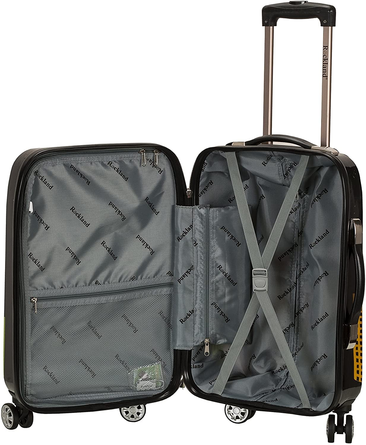 Rockland Departure Hardside Spinner Wheel Luggage Set, America, Carry-On 20-Inch ( Pack of 2 )