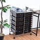 thumbnail image 3 of Carrito de almacenamiento rodante COSTWAY, 15 cajones, marco de metal negro, 3 of 9