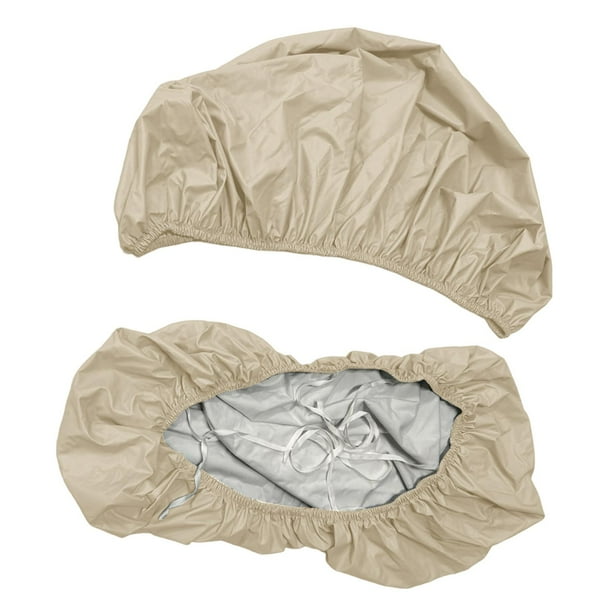 Fundas de cojín para comedor de RV, fundas de cojín impermeables de piel sintética para asiento de banco Crema Beige