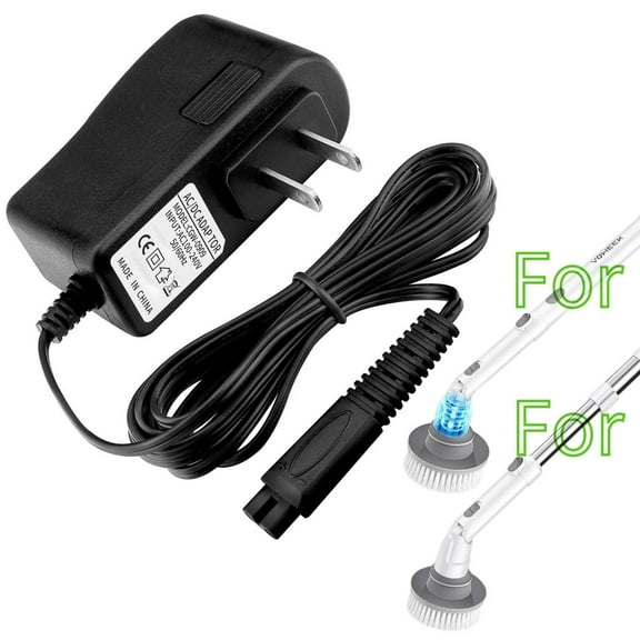 K-MAINS 9V Adapter for Homitt Electric Spin Scrubber Charger Power Supply for Homitt HM115C HM115CW HM115CD HM115CG HM204C Power Cord 2 Prong Electric Spin Scrubber