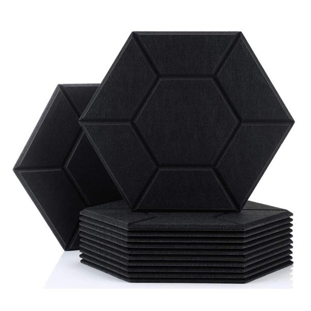 YUPVM 12 Pack Acoustic Panels,Hexagon Acoustic Panels,Soundproof