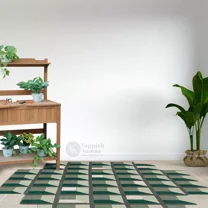 Hand tufted rug, Cube design carpet, Tessellated wool, 9x13, 10x14, 11x13, Living, Bed, room, area rugs