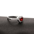 thumbnail image 5 of Uloveido S925 Sterling Silver Red Heart Ring Halo Promise Wedding Rings for Women (Size 7), 5 of 7
