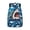 Cartoon Great White Shark, variant on French Bulldog Paw Print Backpack School Bag School Backpack with Adjustable Shoulder Straps 17 Inch Large Capacity Book Bag