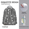 thumbnail image 5 of Grey Dog Paw Footprint Backpack for School,Cute School Bag,Schoolbag with Adjustable Shoulder Straps & Padded Back,15.3"x11"x7.1".﻿, 5 of 6