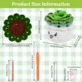 thumbnail image 2 of 6 Piece Crochet Kit for Beginners Cute Potted Plant Cup Mats Crochet Kit with Step by Step Video Tutorials Yarns for Adult DIY Crafts, 2 of 10