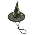 thumbnail image 6 of LIWEN Pet Hat Adjustable Friendly to Skin Festival Ambience Breathable Easy-wearing 3D Visual Effect Non-woven Fabric Pumpkin Wizard Halloween Cat Hat Pet Print Cap Pet Supplies, 6 of 8