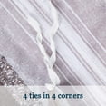 thumbnail image 4 of HGmart Duvet Cover 90g Microfiber Down Comforter Quilt Bedding Cover, 3 Piece - 1 Duvet Cover 2 Pillow cases, Solid Button Design, Striped Black Gray, Queen, 4 of 5