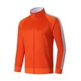 thumbnail image 7 of Fanshiluo Men's Stand Collar Full-Zip Track Jacket, Raglan Sleeve Athletic Jacket with Contrast Side Stripes and Pockets for Men,XL,Big and Tall Men, 7 of 7