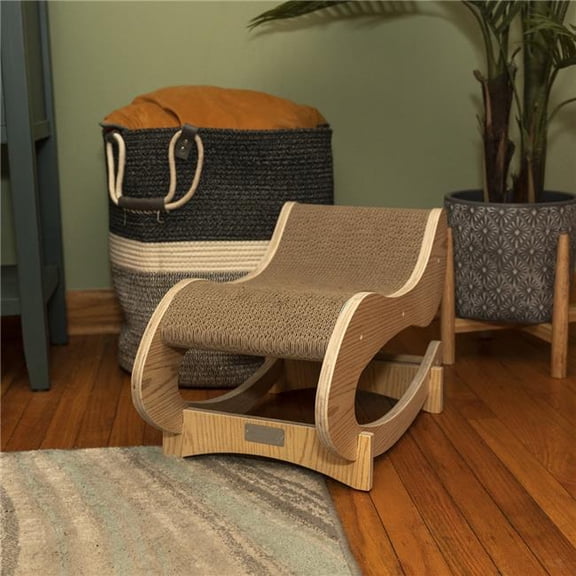 Real Wood Wooden Cat Rocking Chair, Medium