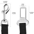 thumbnail image 4 of 2 cinturones de seguridad para perros de coche, tamaño 2, color negro. Xemadio FLD-2671, 4 of 8