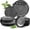 Gray, variant on 12-Piece Porcelain Dinnerware Set for 6, Modern Plates and Bowls, , Microwave and Dishwasher Safe