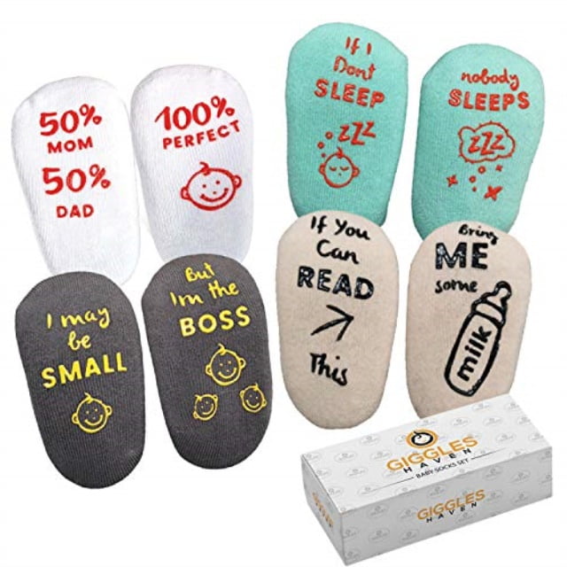 baby socks with sayings