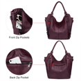 thumbnail image 3 of Bolso de mano Realer de piel sintética a la moda, estilo hobo, tamaño grande, para mujer, 3 of 7