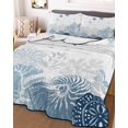 thumbnail image 3 of Quilts Twin Size Bedding Set, Starfish Coastal Lightweight Quilted Comforter, Nautical Summer Beach Coral Shell Soft Reversible Bedspread Coverlet with Pillow Covers for All Season, 68" x 86", 3 of 7
