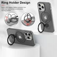 thumbnail image 3 of Phone Case for iPhone 15 Pro Max Case with Ring Kickstand(Work with Magnetic Car Mount), Military Grade Shockproof Protective Slim Hard Cover for 15 Pro Max 6.7 inch – Black, 3 of 12