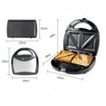 thumbnail image 3 of 3-in-1 Household Waffle Maker Quick Heating Non-stick Coating Sandwich Maker with Removable Plates UK Plug, 3 of 4