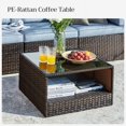 thumbnail image 6 of Outdoor Patio Conversation Sets, 7 Pcs Sectional Sofa Set, Rattan Wicker Patio Furniture Sets for Yard Deck Balcony, Free Combination Cushioned Sofa Set W/ Table for Outside, Navy Blue, 6 of 8