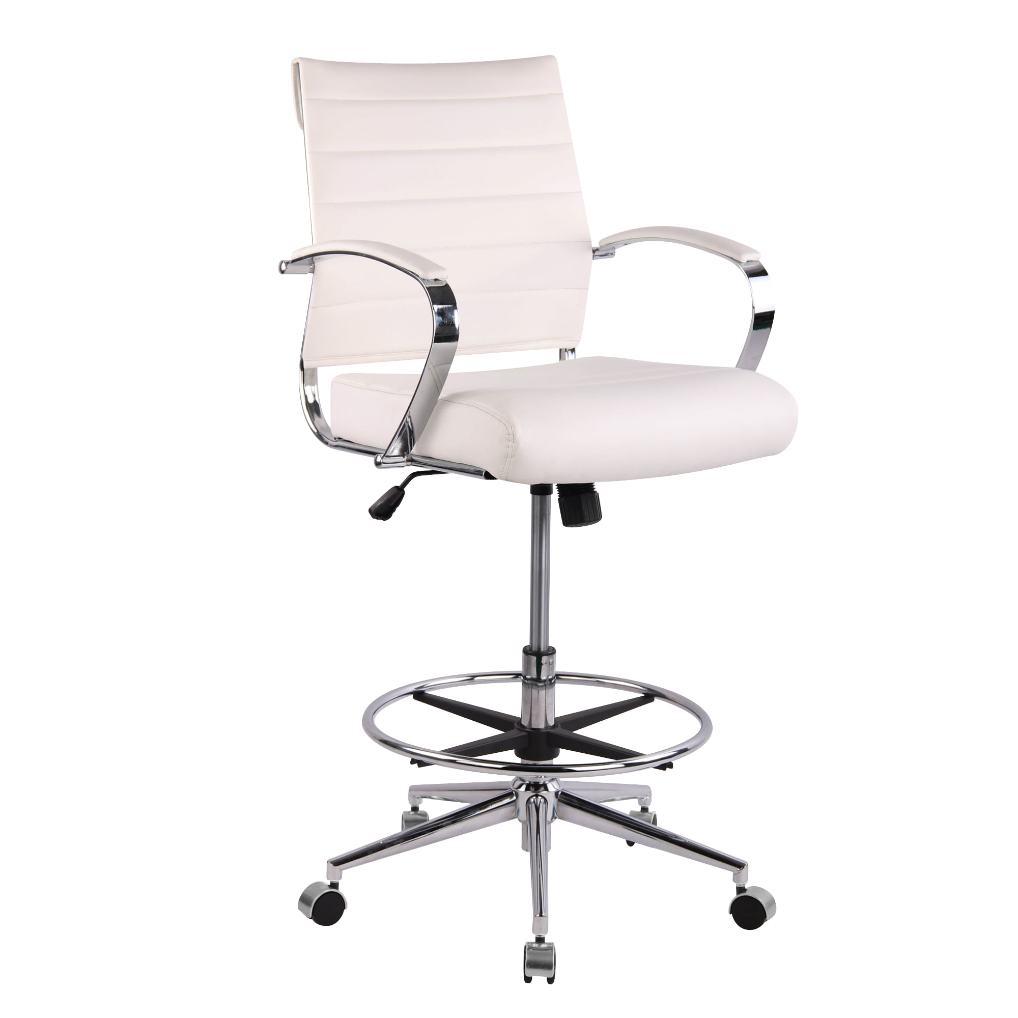 White Edgemod Tremaine High Back Management Chair in Vegan Leather 