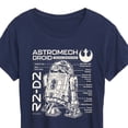 thumbnail image 3 of Star Wars - R2D2 Blueprint - Women's Short Sleeve Graphic T-Shirt, 3 of 5