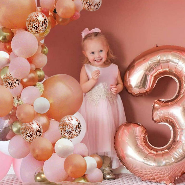  ibasenice 1 Set Latex Balloon Set Rose Gold Baby Shower  Decorations for Girl Fiesta Balloon Garland Mariposas Decorativas Para  Fiesta Latex Balloons Garland Party Supplies 3d Emulsion Metal : Home 