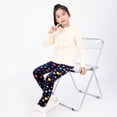 thumbnail image 5 of Girls Fleece Lined Leggings Warm Winter Pants Printed Thick Thermal Tights Pants Girls Stretchy Leggings 3-13 Years, 5 of 7