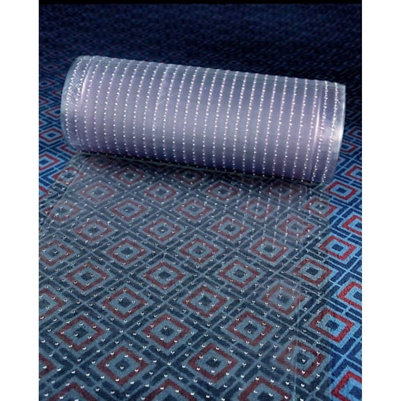 Clear Plastic Runner Rug Carpet Protector Mat Ribbed Multi-Grip 26in x 84in
