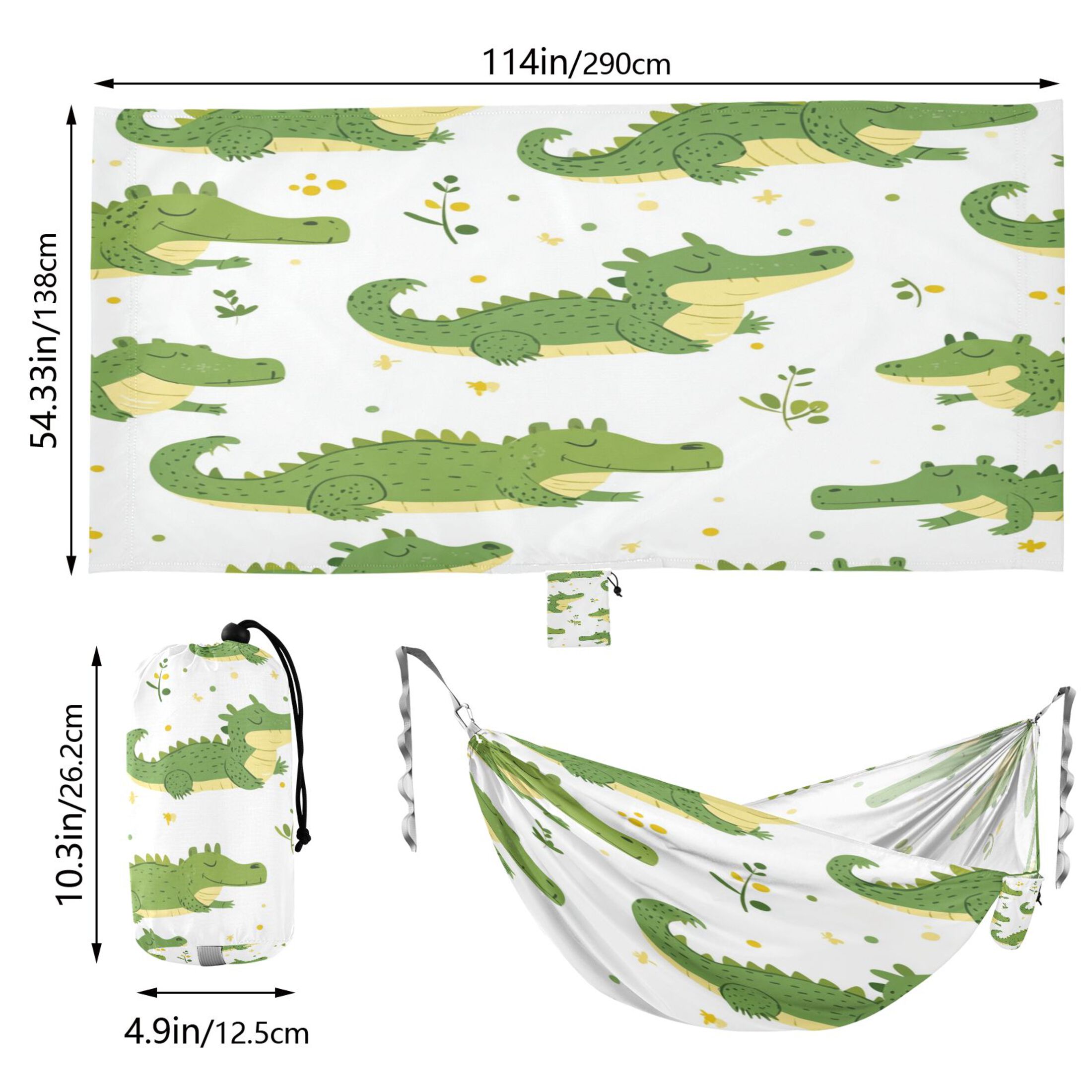 Hammock Camping Hammock Nylon Portable Hammock Travel Camping Hammock Super Beautiful Crocodile