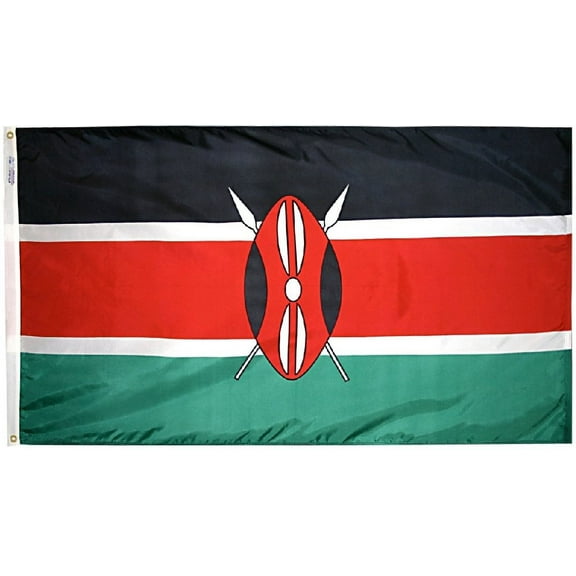Kenya - 2'X3' Nylon Flag