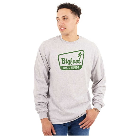 Bigfoot Trail Guide Sasquatch Plus Size Long Sleeve Graphic Tee Shirt Brisco Brands 2X