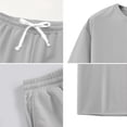 thumbnail image 5 of Mens Short Sets 2 Piece Outfits - Casual Summer Short Sleeve Sweatsuits Sets for Men with Cargo Pocket, 5 of 5