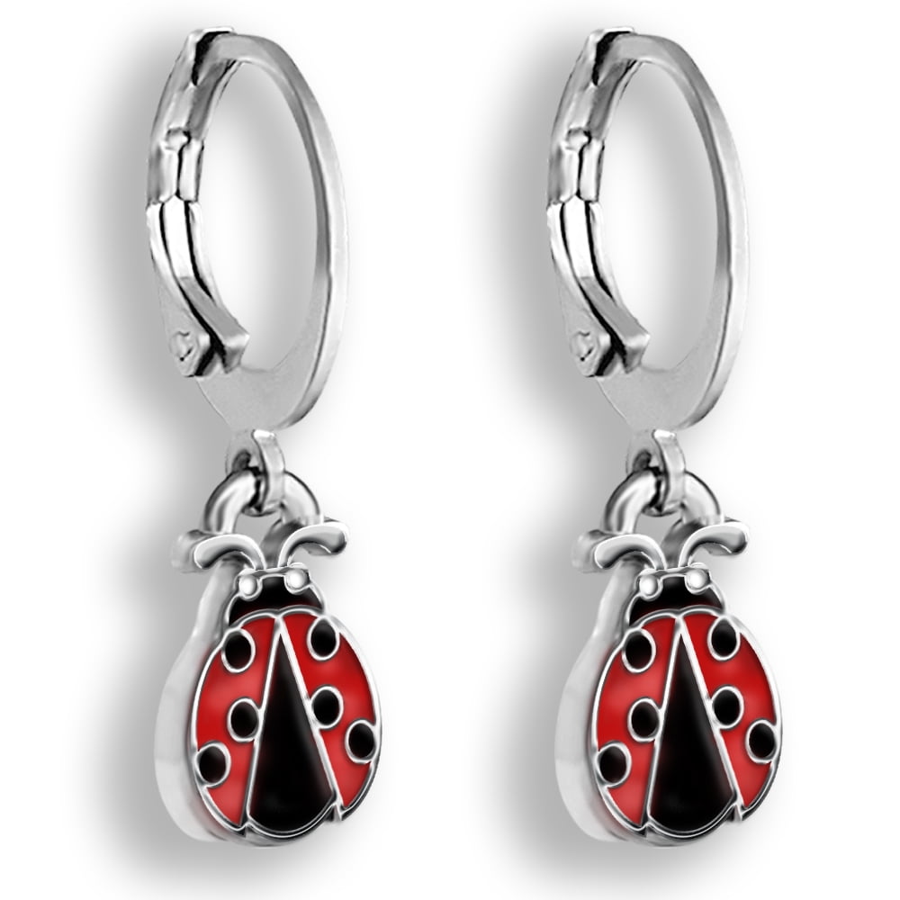A Touch of Dazzle Ladybug Earrings For Women And Girls Hoop Earrings