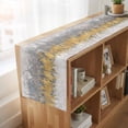 thumbnail image 6 of Table Runners 70 Inches Long Dress Scarves, Yellow Grey Abstract Farmhouse Coffee/Dining/Kitchen Table Decor, Holiday Table Runner, Gradient Geometric Graffiti Modern Art 13x70 Inch, 6 of 9