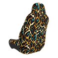 thumbnail image 2 of Honeii Teal Leopard Print Car Seat Cover,Car Interior Covers,Universal Fit Seat Protector, Compatible with Most Cars, SUVs, Trucks, and Vans, 2 of 5