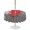 Red, variant on Outdoor Tablecloth with Umbrella Hole for Patio/Picnic/Party/Camping, Red Cement Gray Waterproof Table Cloth Round Cover Washable, Modern Abstract Art Red (Dia 60")