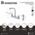 thumbnail image 5 of Kingston FB758EFLSP Centurion Two-Handle 4-Hole 8" Centerset Kitchen Faucet with Side Sprayer in Brushed Nickel, 5 of 5