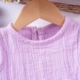 thumbnail image 4 of Paguaki Toddler Girl Clothes Toddler Girl Summer Clothes Baby Solid Linen Bows Ruffle Sleeveless Tank Top And Ruffled Short Set Baby Girl Outfit, 4 of 8