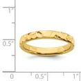 thumbnail image 5 of Sterling Silver Stackable Expressions Gold Plated Hammered Style Ring Size 10, 5 of 5