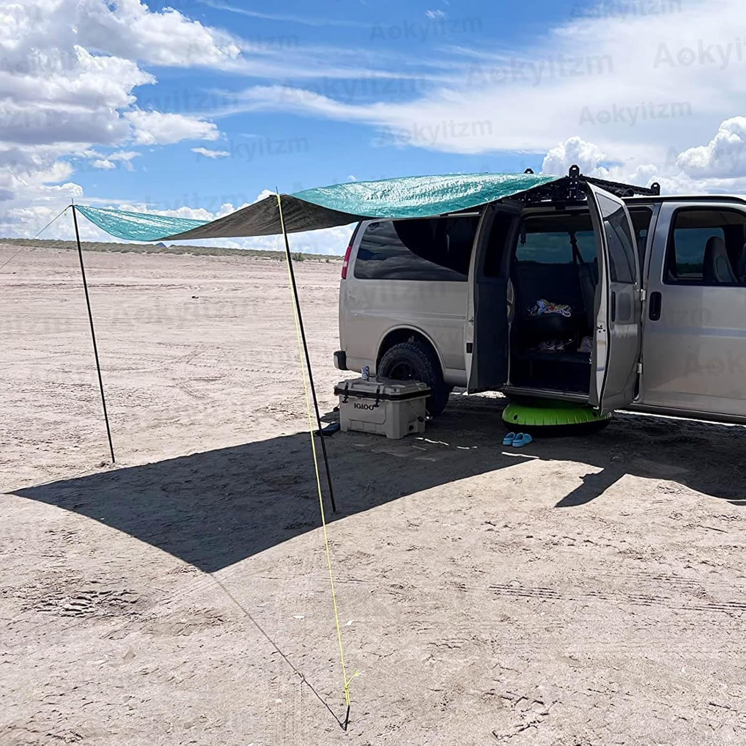 Tent Poles, Adjustable Portable Tent Poles, Sturdy and Durable Rustproof Thickened Iron Tent Stakes for Camping, Hiking, Van Awnings, Beach Awning Tent Accessory with Storage Bag